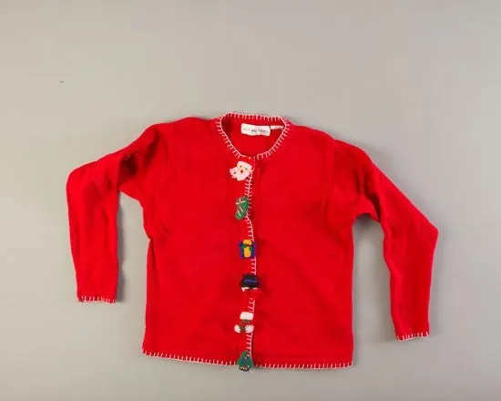 Santa Buttons-Small Christmas Sweater