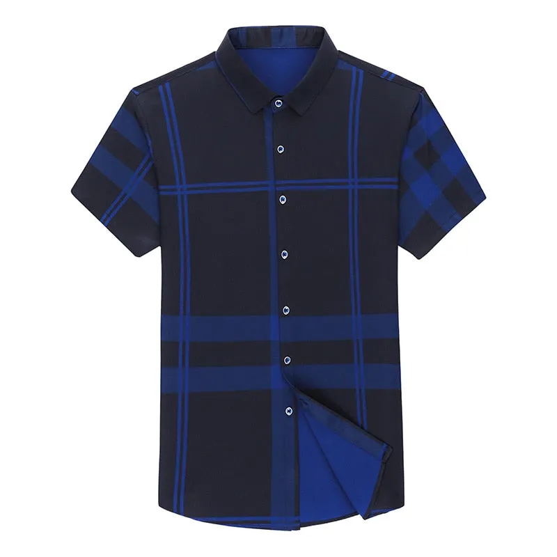 Striped Printed Stylish Short Sleeve Men Shirt