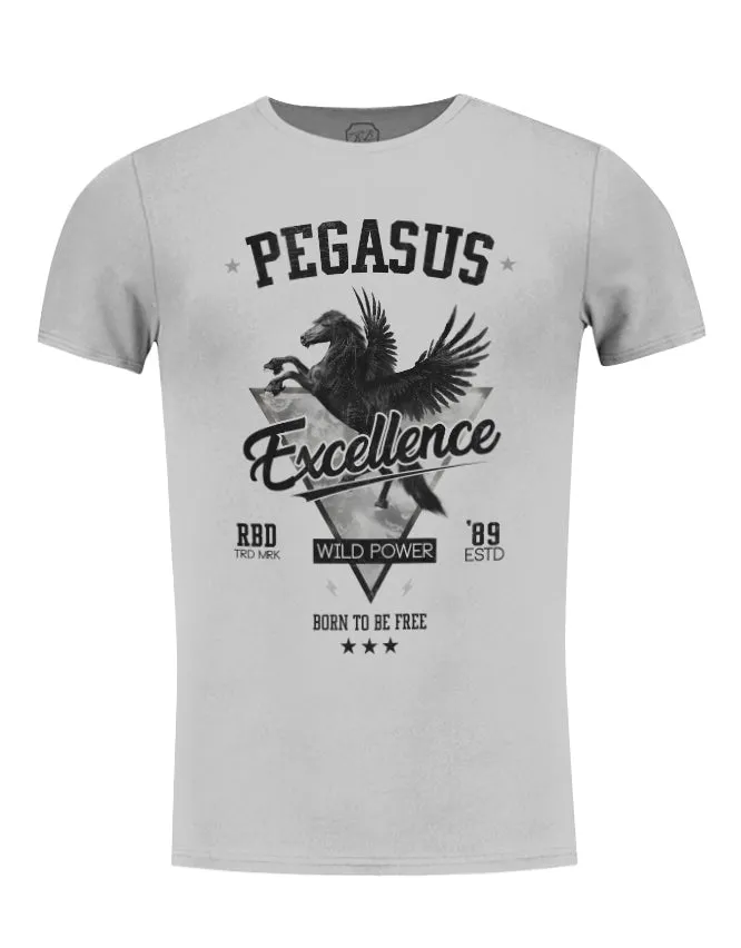 Stylish Luxury Mens T-shirt "Pegasus" / Color Option / MD880