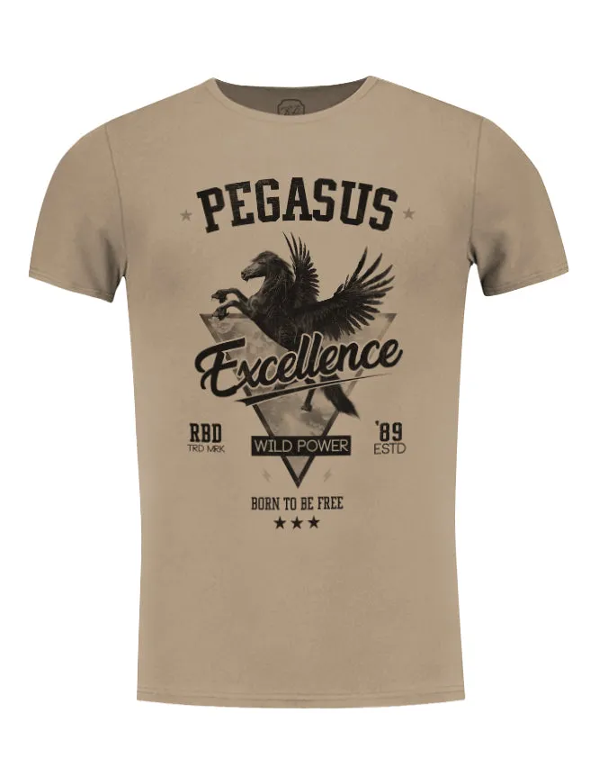 Stylish Luxury Mens T-shirt "Pegasus" / Color Option / MD880