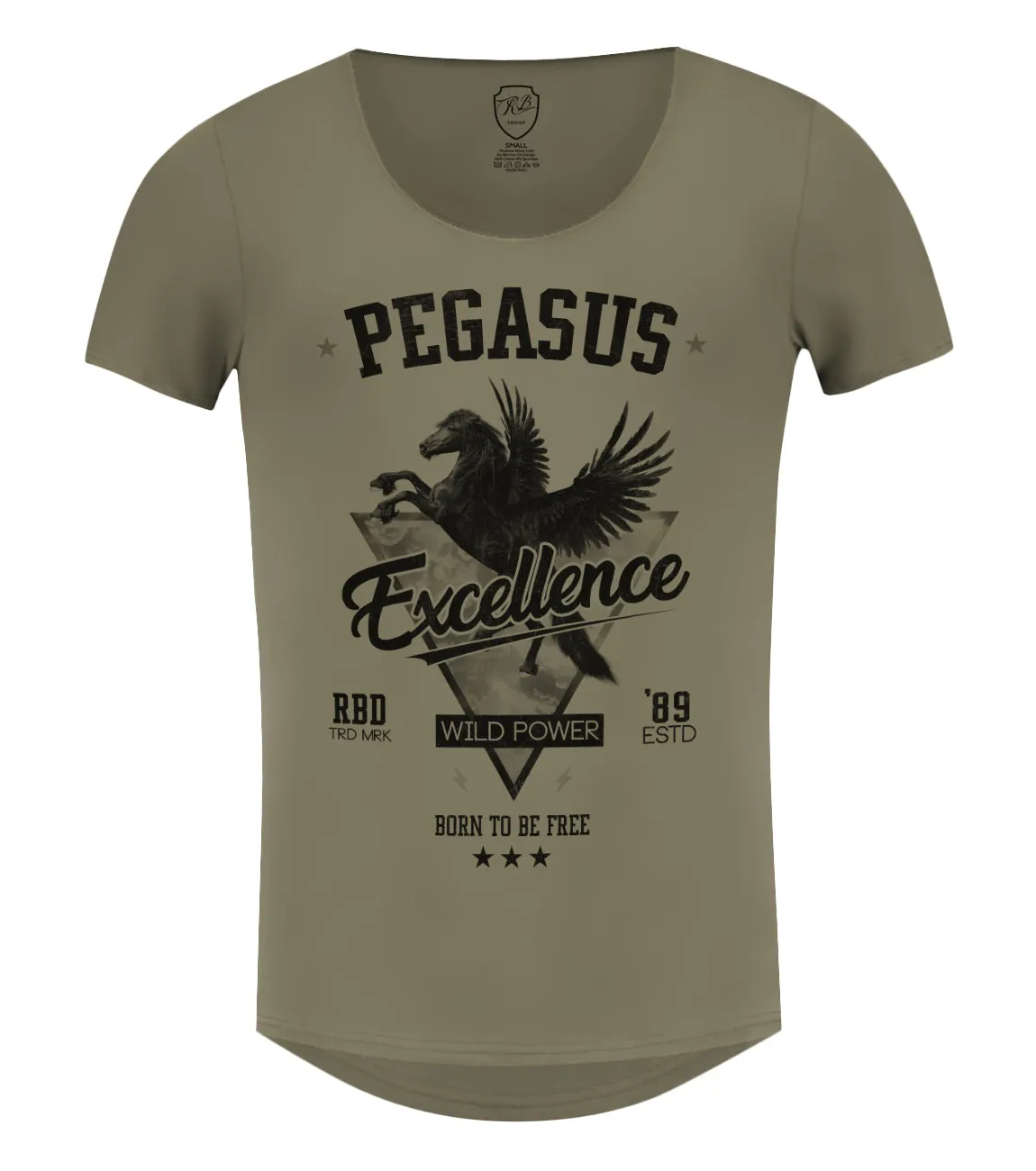 Stylish Luxury Mens T-shirt "Pegasus" / Color Option / MD880