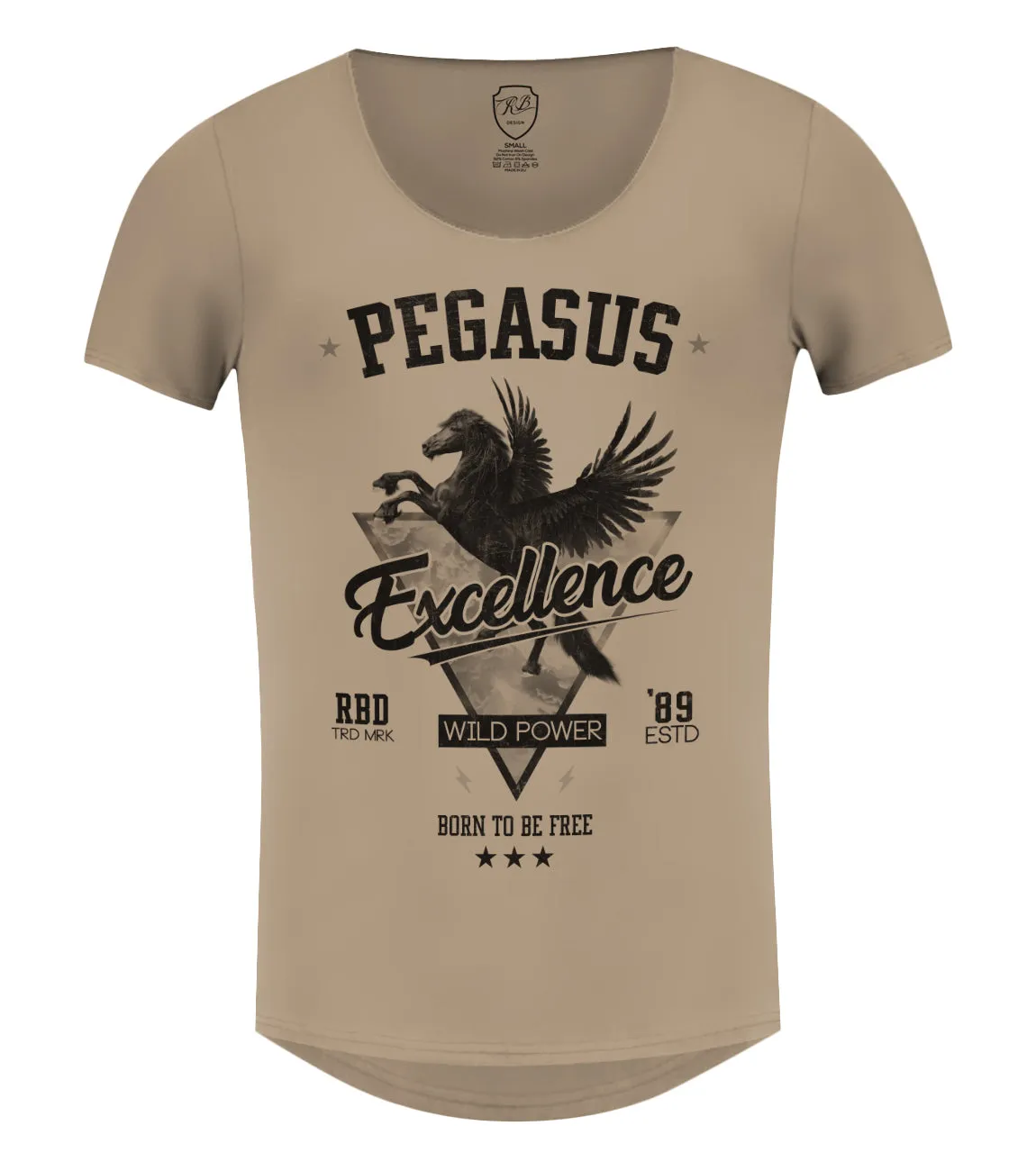 Stylish Luxury Mens T-shirt "Pegasus" / Color Option / MD880