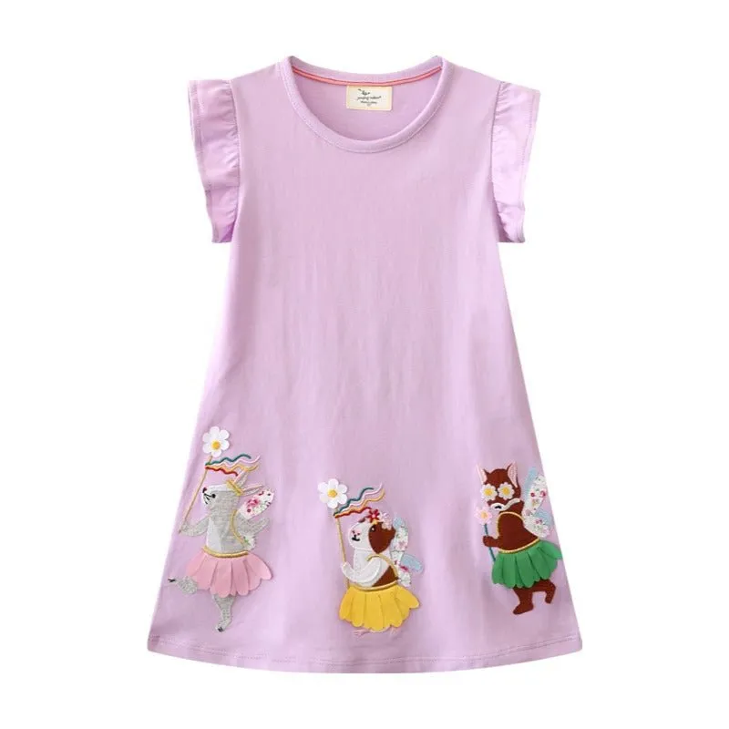 Summer Toddler/Kid Girl's Cartoon Dresses