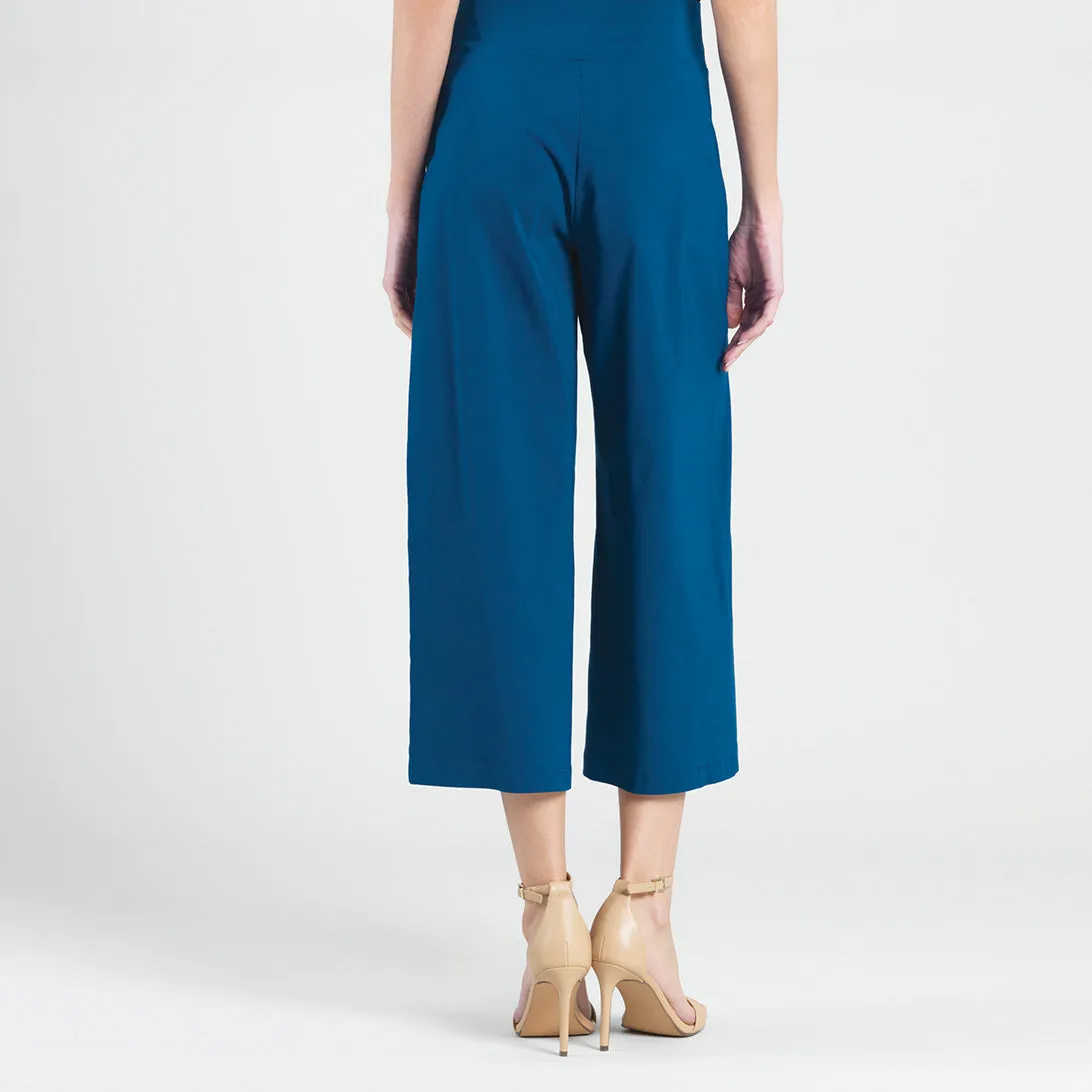 Techno Knit - Front Pocket Gaucho Pant - French Blue - Final Sale!