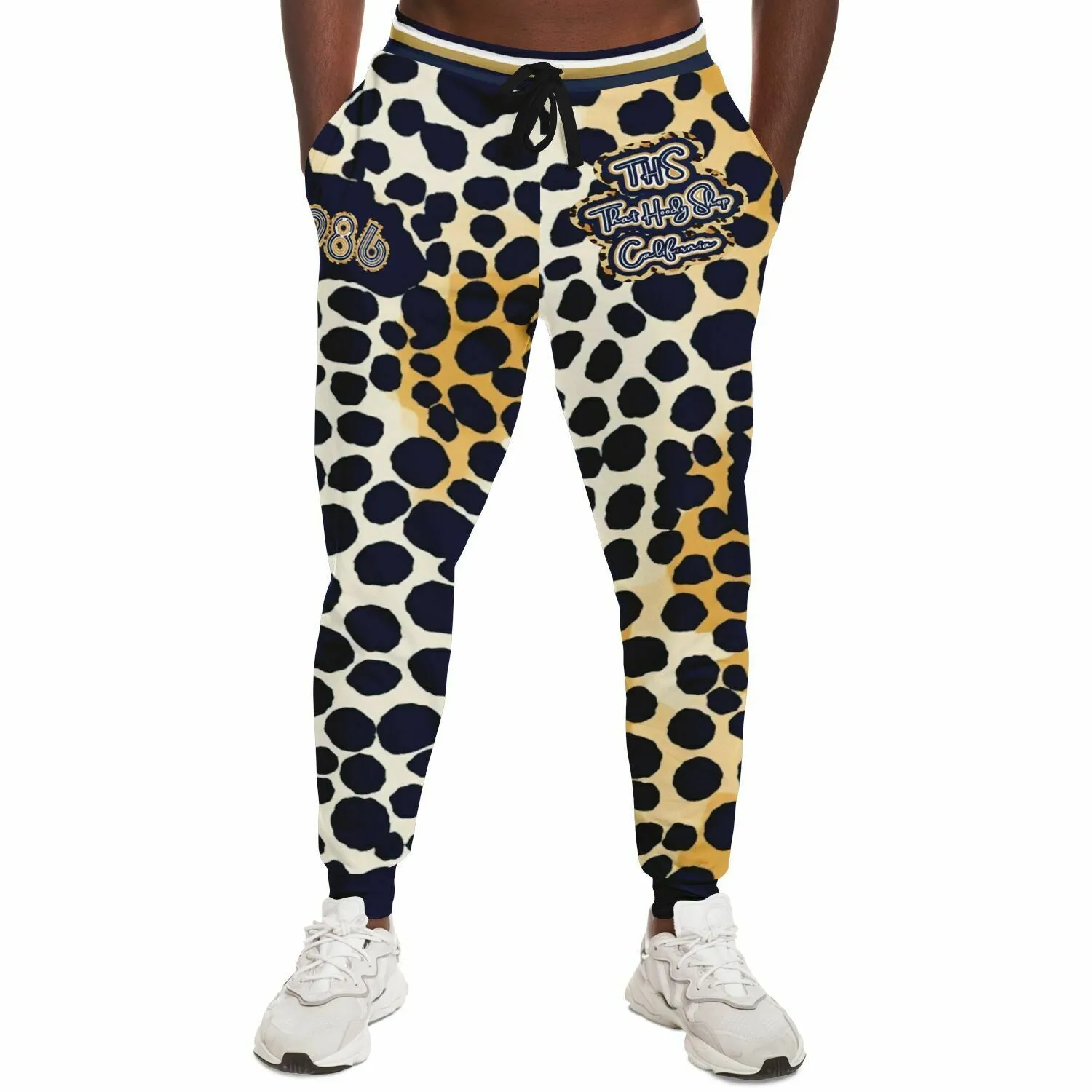 THS 1986 Blue Leopard Safari Eco-Poly Unisex Joggers