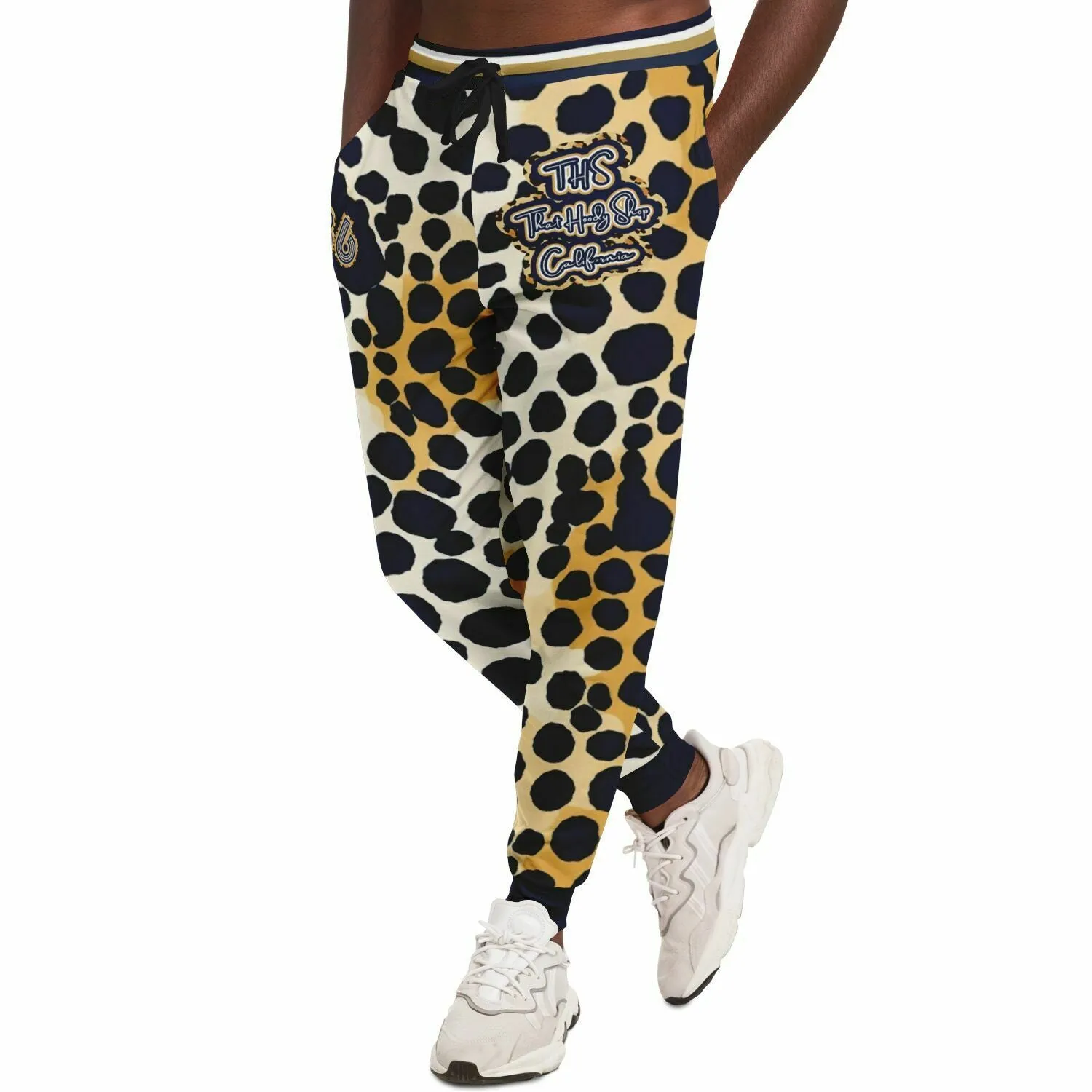 THS 1986 Blue Leopard Safari Eco-Poly Unisex Joggers