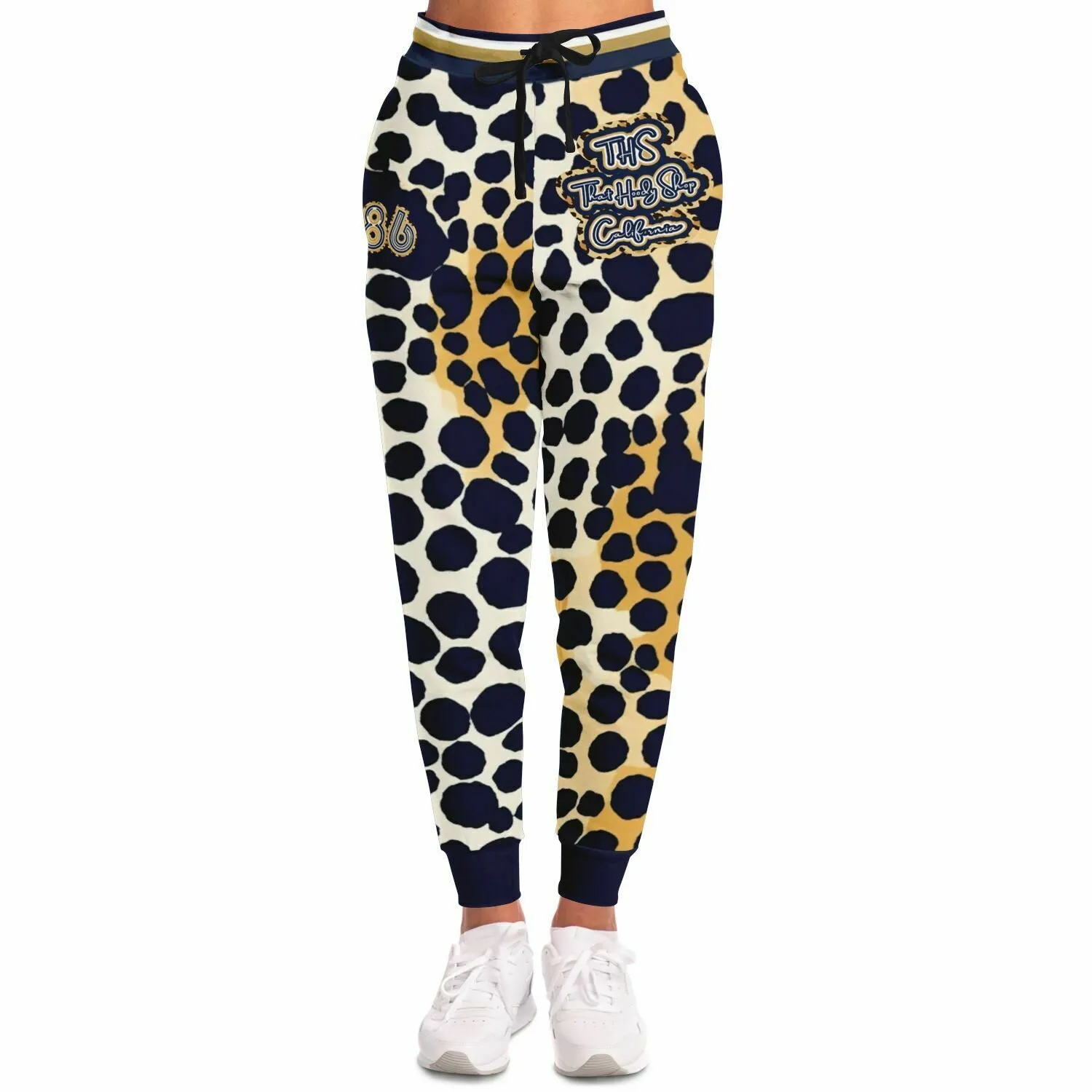 THS 1986 Blue Leopard Safari Eco-Poly Unisex Joggers