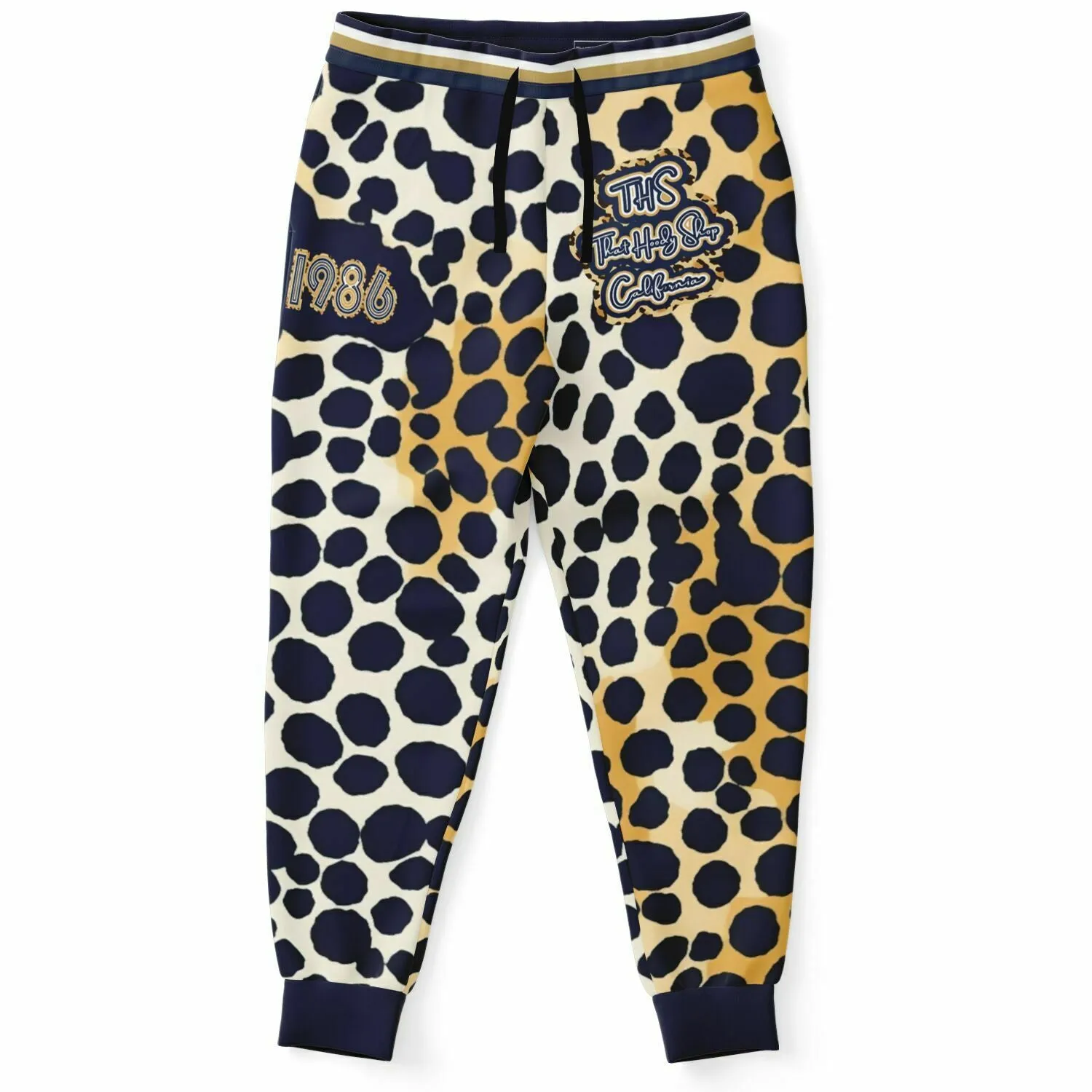 THS 1986 Blue Leopard Safari Eco-Poly Unisex Joggers