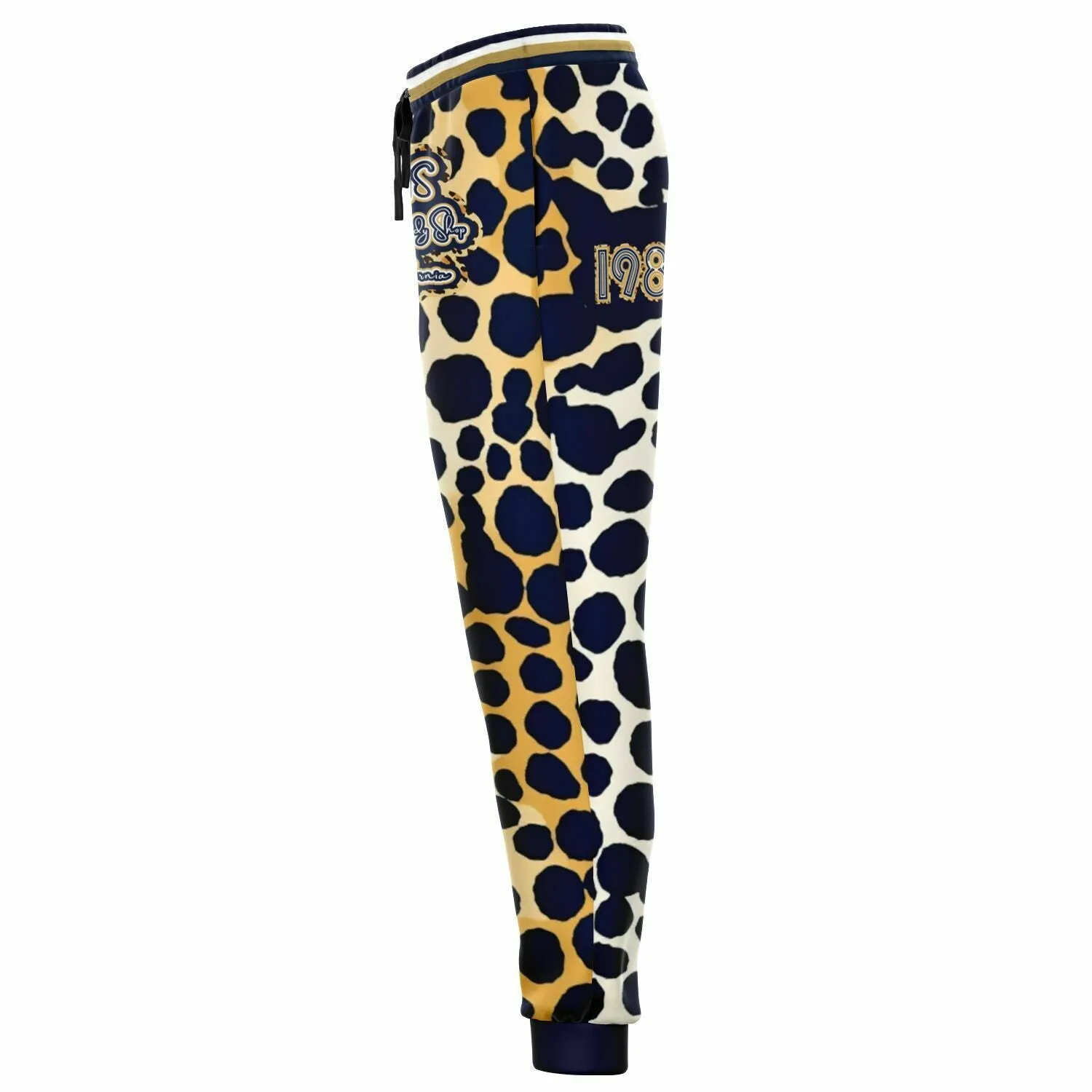 THS 1986 Blue Leopard Safari Eco-Poly Unisex Joggers