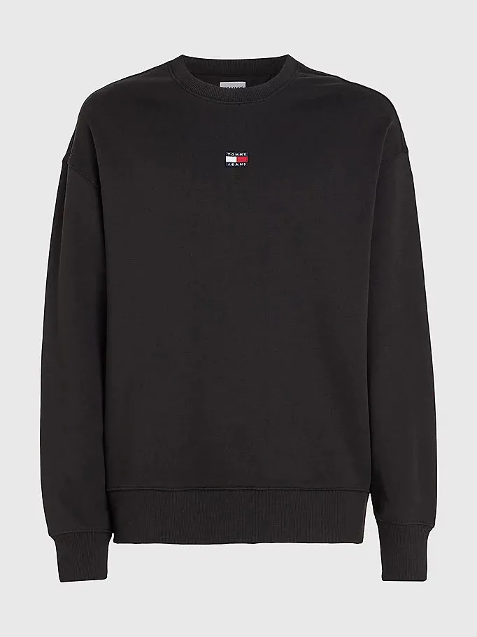 Tommy - RELAXED FIT BADGE SWEATSHIRT - Black