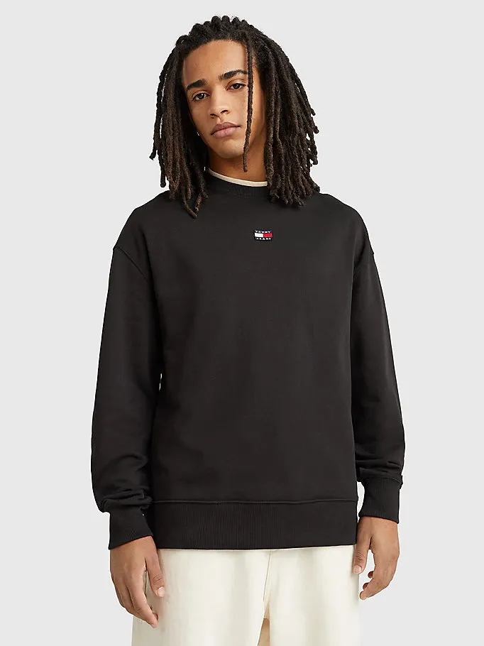 Tommy - RELAXED FIT BADGE SWEATSHIRT - Black