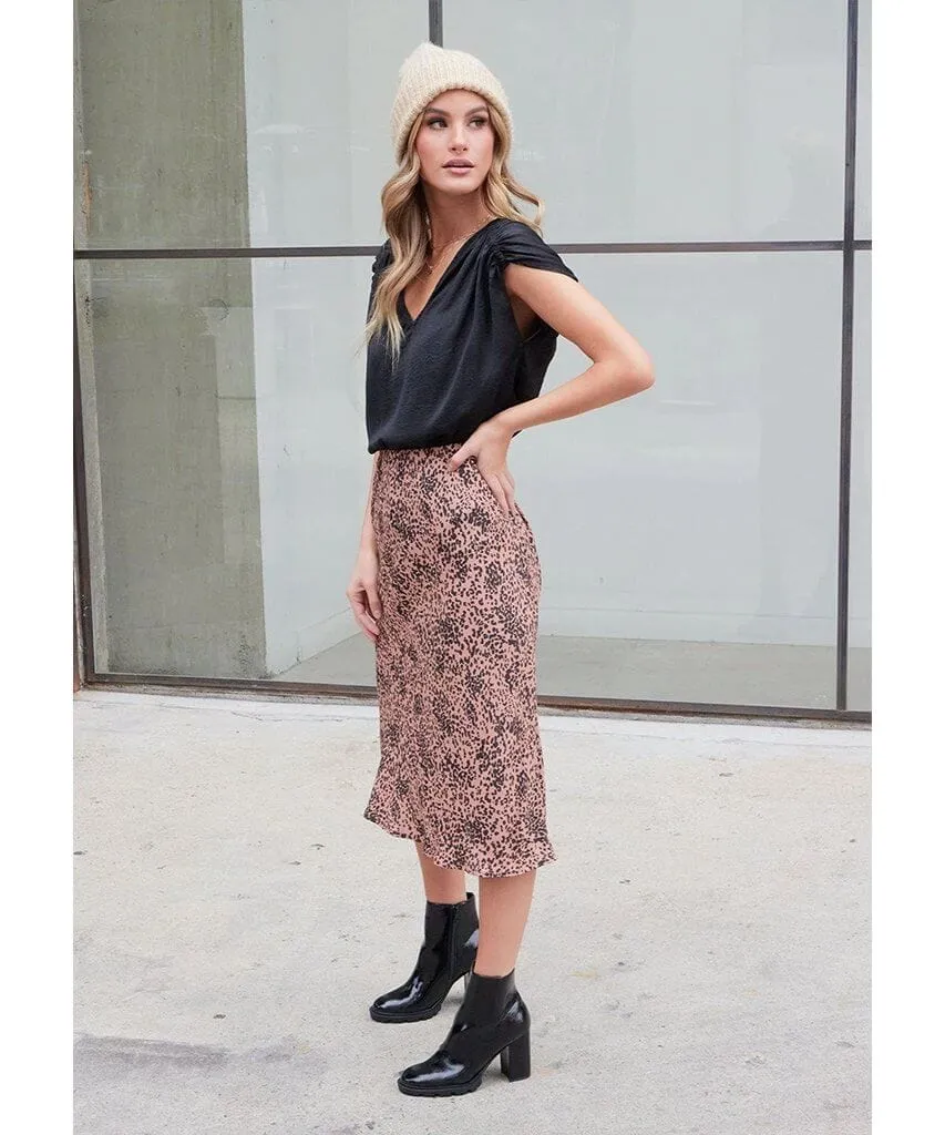 Wildcat Midi Skirt Hazel Black